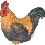 decorative polyresin cock